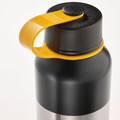 HETLEVRAD Insulated flask, stainless steel/black, 0.5 l