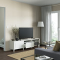 BESTÅ TV bench, white/Smeviken/Kabbarp white, 180x42x48 cm