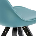 Dining Chair Norden Star Square, black/sea