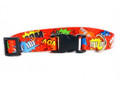 Matteo Dog Collar Plastic Buckle 30mm, red graffiti