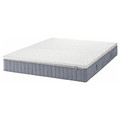 VALEVÅG Mattress and mattress pad, firm light blue/Nisseholm white, 160x200 cm