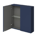 GoodHome Bathroom Wall Cabinet Imandra 60 x 60 x 15 cm, matt dark blue