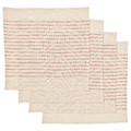 VIPPSTARR Napkin, stripe pattern red/natural, 30x30 cm, 4 pack