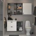 ENHET / TVÄLLEN Bathroom furniture, set of 18, white/anthracite Saljen tap, 102x43x65 cm