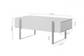 Coffee Table with 2 Drawers Verica, cashmere/black legs