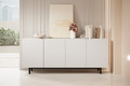 Four-Door Cabinet Scalia II 190, matt white/black legs