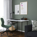 LAGKAPTEN / SPÄND Desk, white/black, 120x60 cm