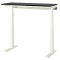 MITTZON Desk sit/stand, electric black stained ash veneer/white, 120x60 cm