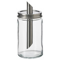CITRONHAJ Sugar shaker, clear glass/stainless steel, 15 cm