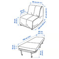 LYCKSELE MURBO Chair-bed, Vansbro yellow