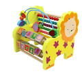 Wooden Educational Activity Cube Abacus Lion 3+