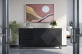 Cabinet with 3 Drawers & 2 Doors 167 cm Asha, metal legs, matt black