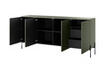 Four-Door Cabinet with Drawer Unit Sonatia 200cm, olive