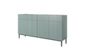 Cabinet with 4 Doors & 4 Drawers Nicole 200cm, sage, black legs