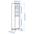 BOASTAD Storage combination, black/oak veneer, 203x185 cm