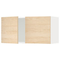 METOD Wall cabinet with 2 doors, white/Askersund light ash effect, 80x40 cm