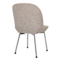 Upholstered Chair Cloe, light grey/chrome