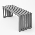 Architectural Modern Garden Bench 120cm, grey