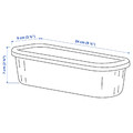RYKTA Storage box with lid, transparent, 9x24x7 cm/0.5 l