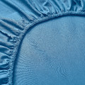 DVALA Fitted sheet, blue, 90x200 cm