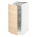 METOD Base cabinet with wire baskets, white/Askersund light ash effect, 40x60 cm