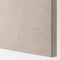 BESTÅ Wall cabinet with 2 doors, white Bergsviken/beige marble effect, 60x22x128 cm