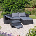 Outdoor Corner Furniture Set ROMA RELAX, black