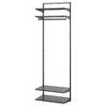 BOAXEL Wardrobe combination, anthracite, 62x40x201 cm