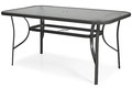 Garden Outdoor Dining Set with 6 Chairs, black