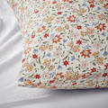 GULLNATTLJUS Cushion cover, white/floral pattern, 50x50 cm