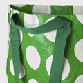 SÄCKKÄRRA Carrier bag, white/green, 18x45x45 cm/36 l