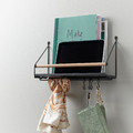 ÅKERBRUK Wall organiser w hooks, 42x12x26 cm