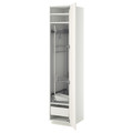METOD / MAXIMERA High cabinet with cleaning interior, white/Veddinge white, 40x60x200 cm