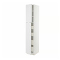 METOD / MAXIMERA Hi cab w 2 doors/4 drawers, white/Stensund white, 40x60x220 cm