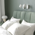 TÄLLÅSEN Upholstered bed frame, Kulsta grey-green/Lönset, 160x200 cm