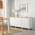 BESTÅ Storage combination with doors, white/Smeviken/Kabbarp white, 180x42x76 cm
