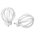 TALLBARSMAL Finials, 1 pair, white