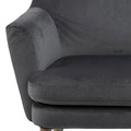 Armchair Chisa, velvet, dark grey