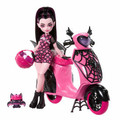Monster High Vamptastic Scooter Draculaura Doll Set JDR61 WB4 4+