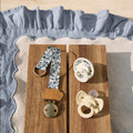 Elodie Details Pacifier Binky Bow - Oat White, 3m+
