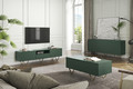 Four-Door Cabinet Scalia 190cm, matt labrador/gold legs