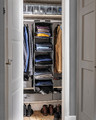 SKUBB Storage with 6 compartments, dark grey, 35x45x125 cm