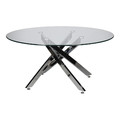 Coffee Table Amber 90cm, transparent/chrome