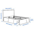 TÄRNKULLEN Upholstered bed frame, Vissle beige/Luröy, 140x200 cm