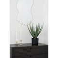 Set of Two Metal and Glass Candle Holders, gold/glass