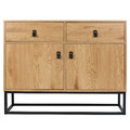 Chest of Drawers Cabinet Abbott, oak/black