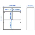 SPIKSMED TV storage combination, light grey, 233x32x96 cm