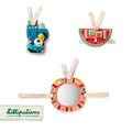 LILLIPUTIENS Set of wooden pendant toys Rhinoceros Marius 9m+