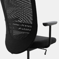 FLINTAN Office chair with armrests, black
