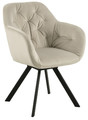 Upholstered Chair Lola, auto return, velvet, sand